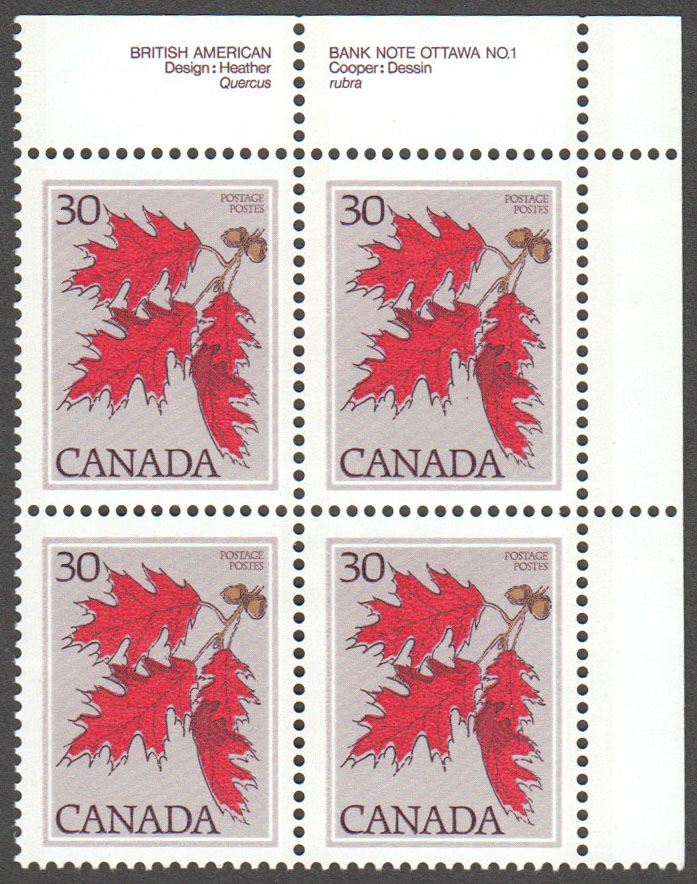 Canada Scott 720 MNH PB UR (A2-8)